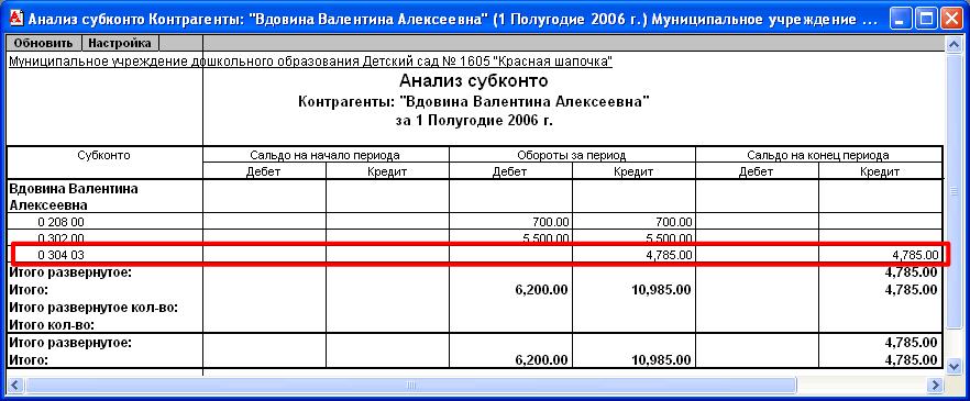 Если в плане счетов для некоторого вида субконто установлено свойство только обороты то