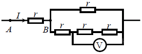 Пять одинаковых резисторов с сопротивлением 1 ом соединены в электрическую цепь схема которой